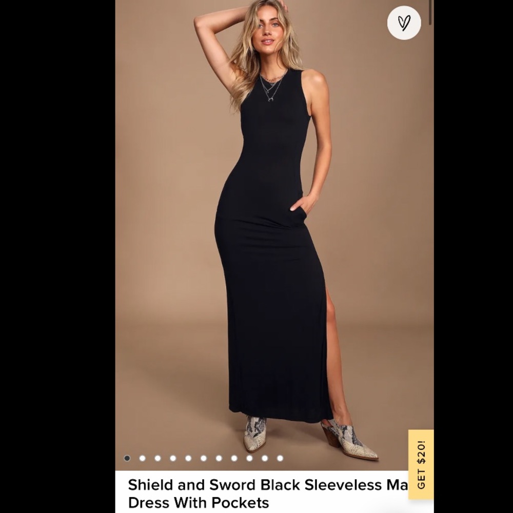 Lulus shield and sword maxi dress s